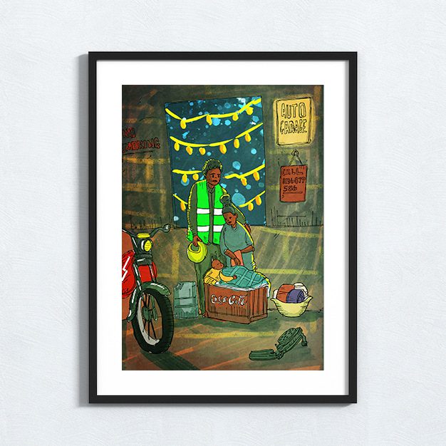 Kenyan Christmas Framed Artwork